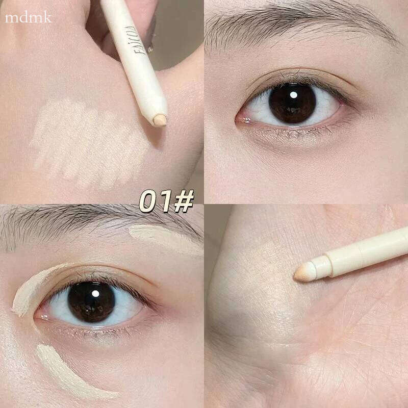 Fair Color Matte Brighten Eyebag Dark Circles Concealing Stick Sponge Head Precision Concealer Pen With Sharpener X250701