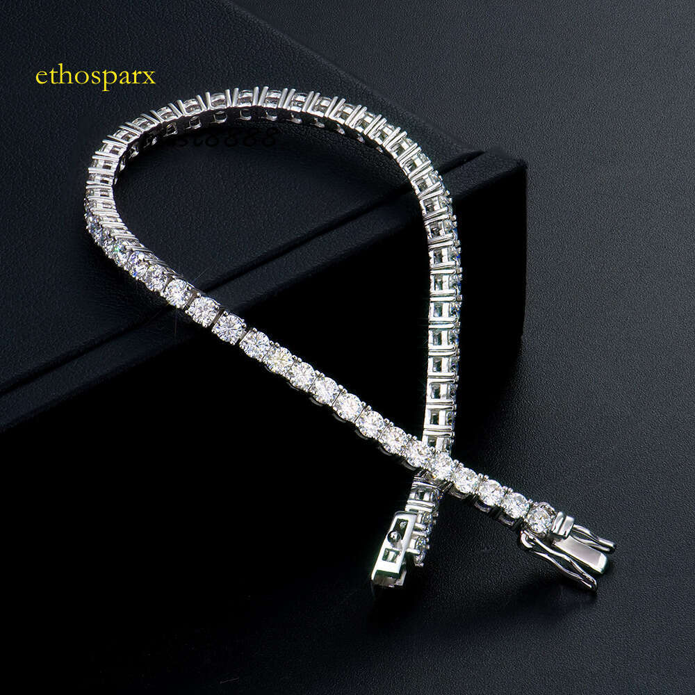 Lowest Price Ever Men Women Hip Hop 3mm Sier Gra Certified Vvs Mossanite Dia Jewelry Tennis Chain Bracelet Moissanite