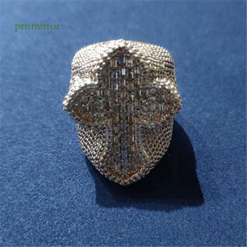 Luxury boutique jewelry ring, pure silver S chilled pyroxene hip-hop ring