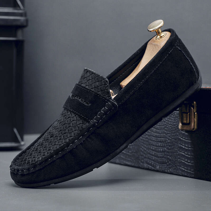 Men's Versatile Stylish Youth free shipping big size Social Shoes Slip-On Breathable Soft Sole Loafers for Men