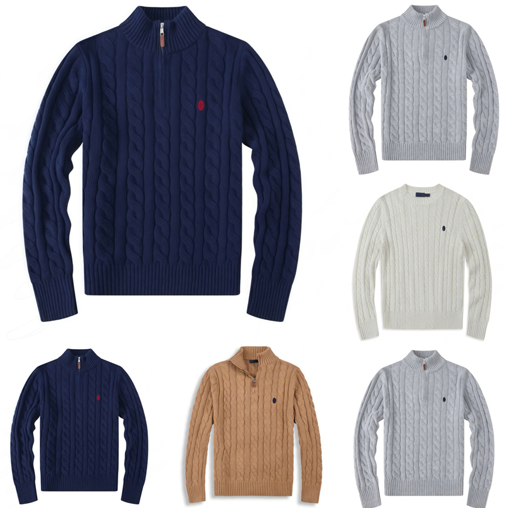 Designer Quarter Zipper Hoody Sweater Sweaters Jumper Knit Cardigans Pullover Black Jumpers Long Sleeve Casual Wear Hooded Coat Men Clothes Tops