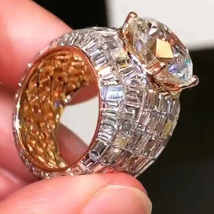 14k White Gold Ring Reasonable Price Real VVS Diamond Luxury VVS Moissanite Diamond Ring HipHop emerald Cut Diamond Ring