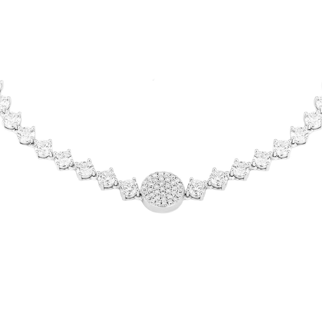 The 2025 New Designer Necklace Sweet Cool Design With A Galaxy Full Diamond Round Pendant. It Is Suitable For Young People Outdoor And Rebellious Wome