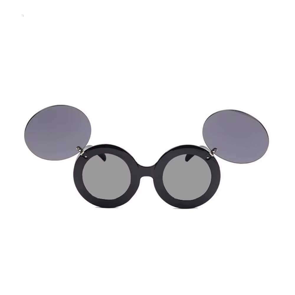 Ins Classic Fashion Chic Cute Funny Oval Steampunk Popular Gaga Flip Sunglasses Women Round Sexy Party Mouse Sun Glasses ddmyshoesvip