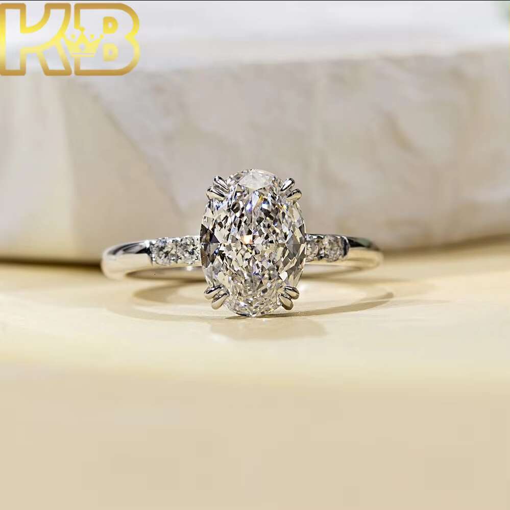 2CT Lab Created Diamond Ring CVD E Man Made Diamond VVS2 Round Cut Diamond 925 Silver Ring for Women