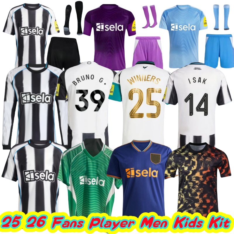 24 25 26 newcaslte united Soccer Jerseys Fans player BRUNO G. ISAK NUFC third UNITEDS JOELINTON TRIPPIER Retro Football Shirt MAXIMIN Men Kids Jersey kit sets