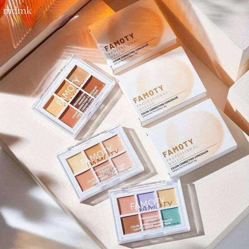 2024 New 6 Colors Full Coverage Palette lticolor High Cover waterproof Long-lasting Natural Concealer Face Makeup X250701