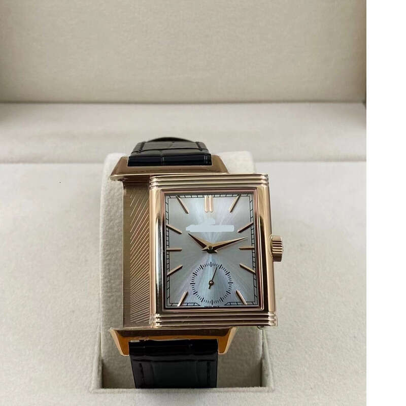 Thin 8.9mm size 28x46mm 713842J hand winding mechanical movement man mens MEN WATCH SAPPHIRE WATERPROOF Reverso WRISTWATCH business two side watcj8hes