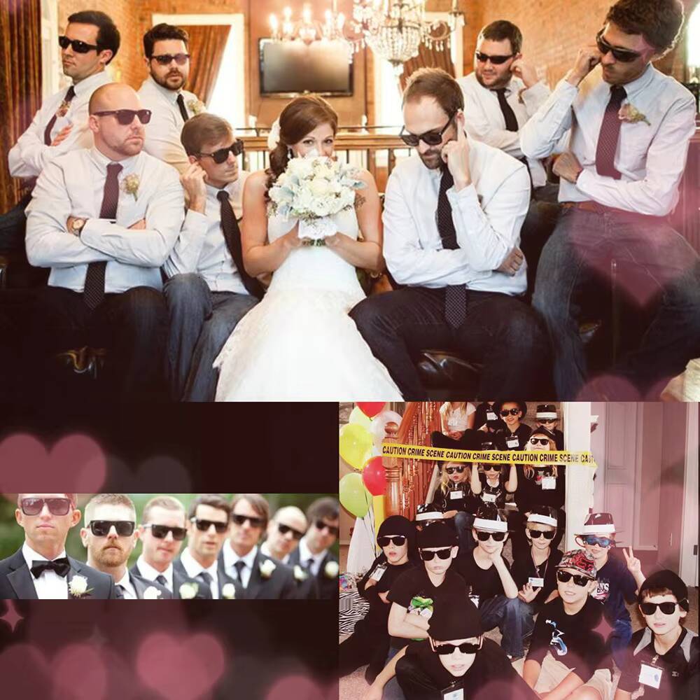 Lovatfirs Pack Sunglasses for Party Women Men Kids 6 Multicolor UV Protection Black White Hotpink Green Red ddmyshoesvip Z260305