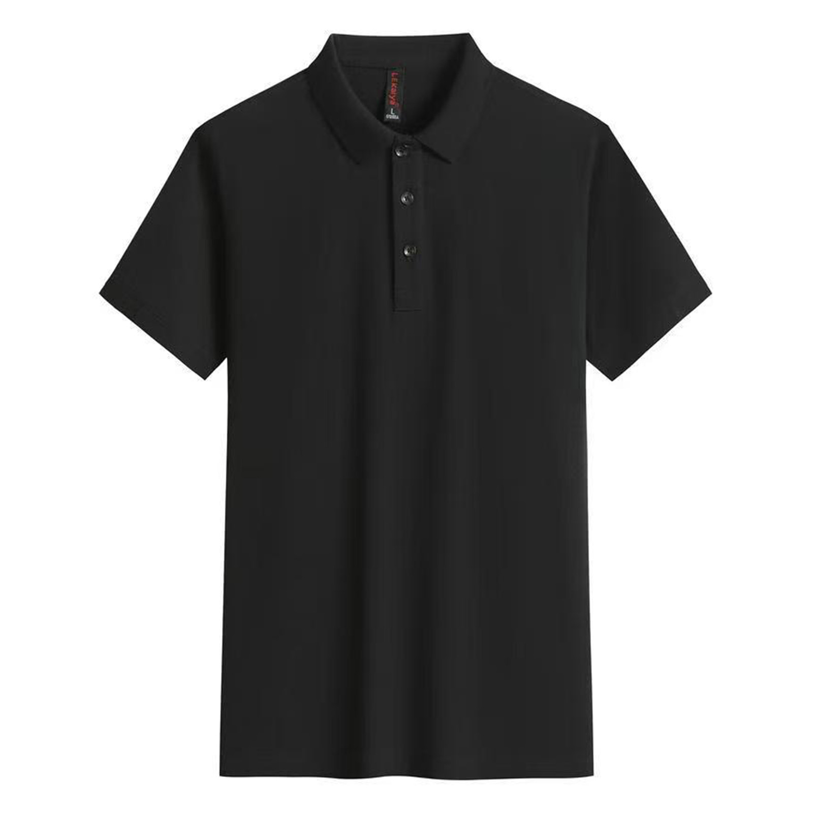 Elegant Men's Solid Color Polo Shirts Featuring Comfortable Short Sleeves and Stylish Placket