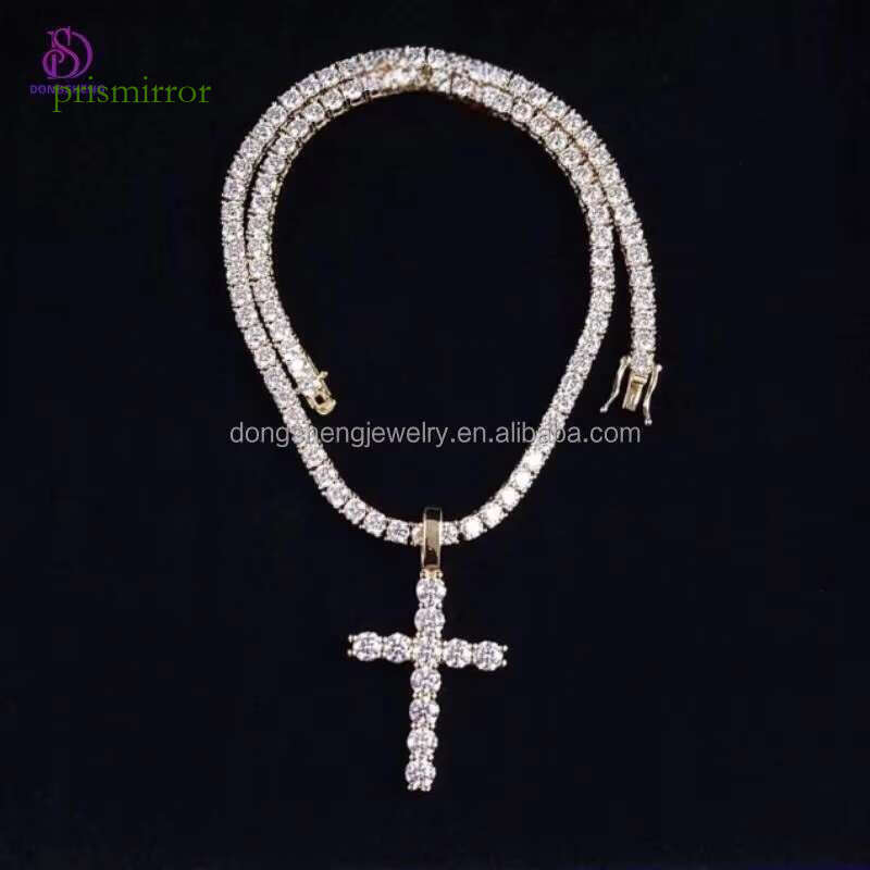 High quality competitive silica cross pendant chilled round brilliant