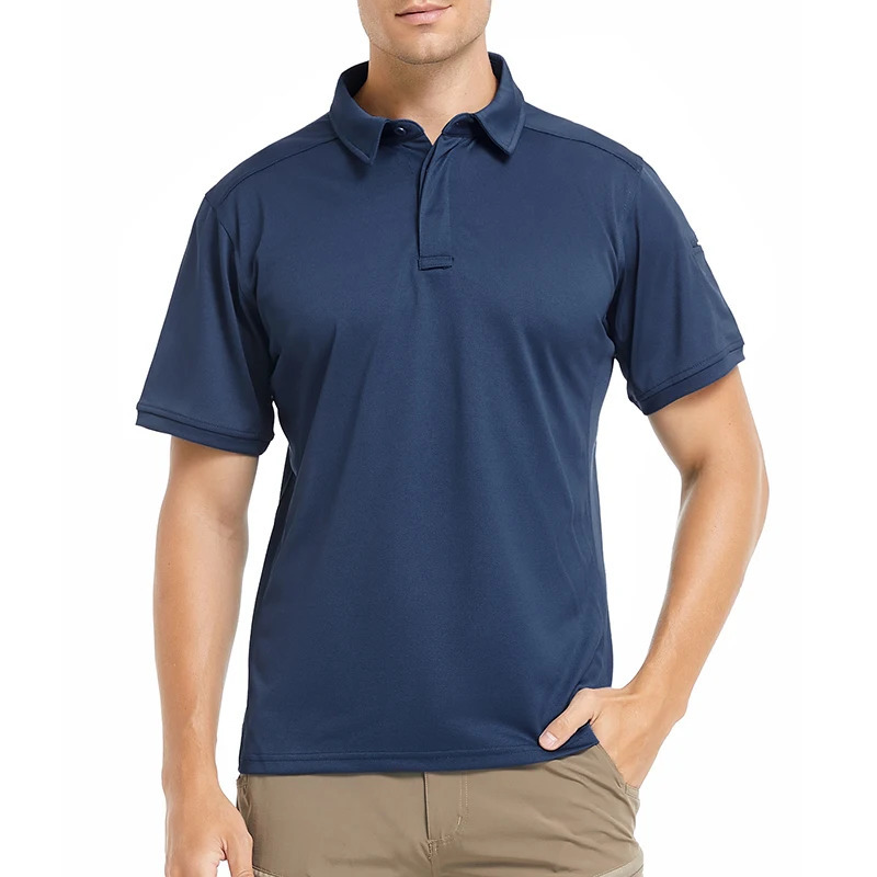 Mens Short Sleeve Tactical Shirt Performance Outdoor Polo Shirt Summer UPF 50 Breathable Fishing Golf Hiking Shirt USA Size 250627