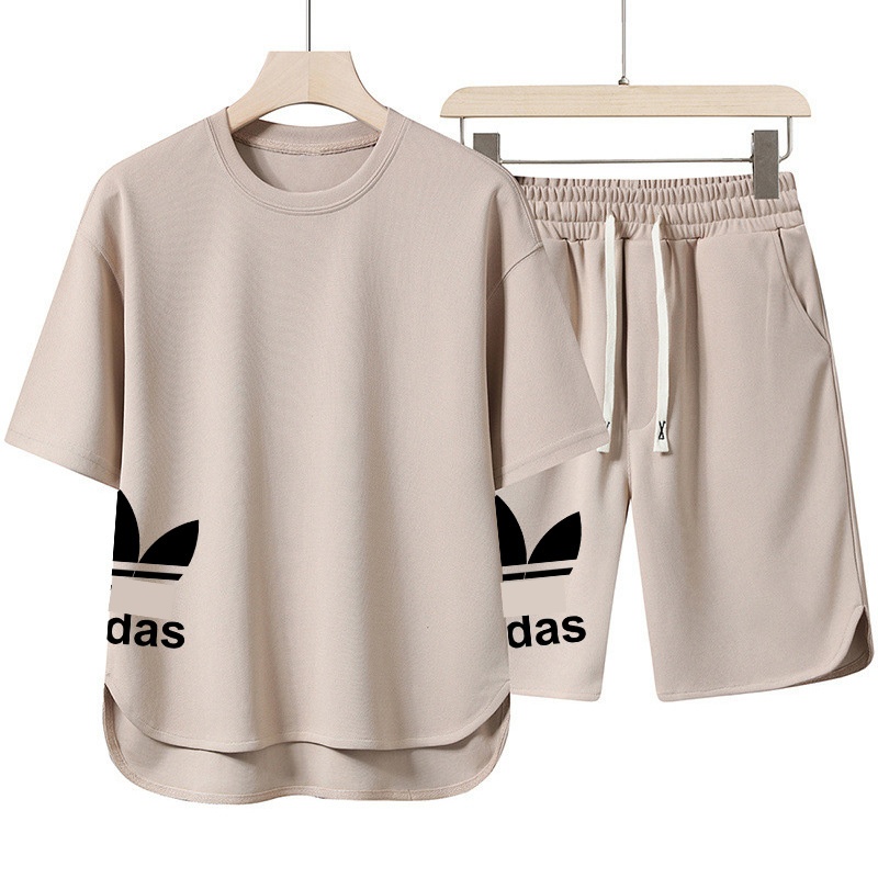 Men's Tracksuits Summer 2025 Pullover Sportswear Set Fashionable Basketball Casual Short-sleeved T-shirt Shorts Two-piece
