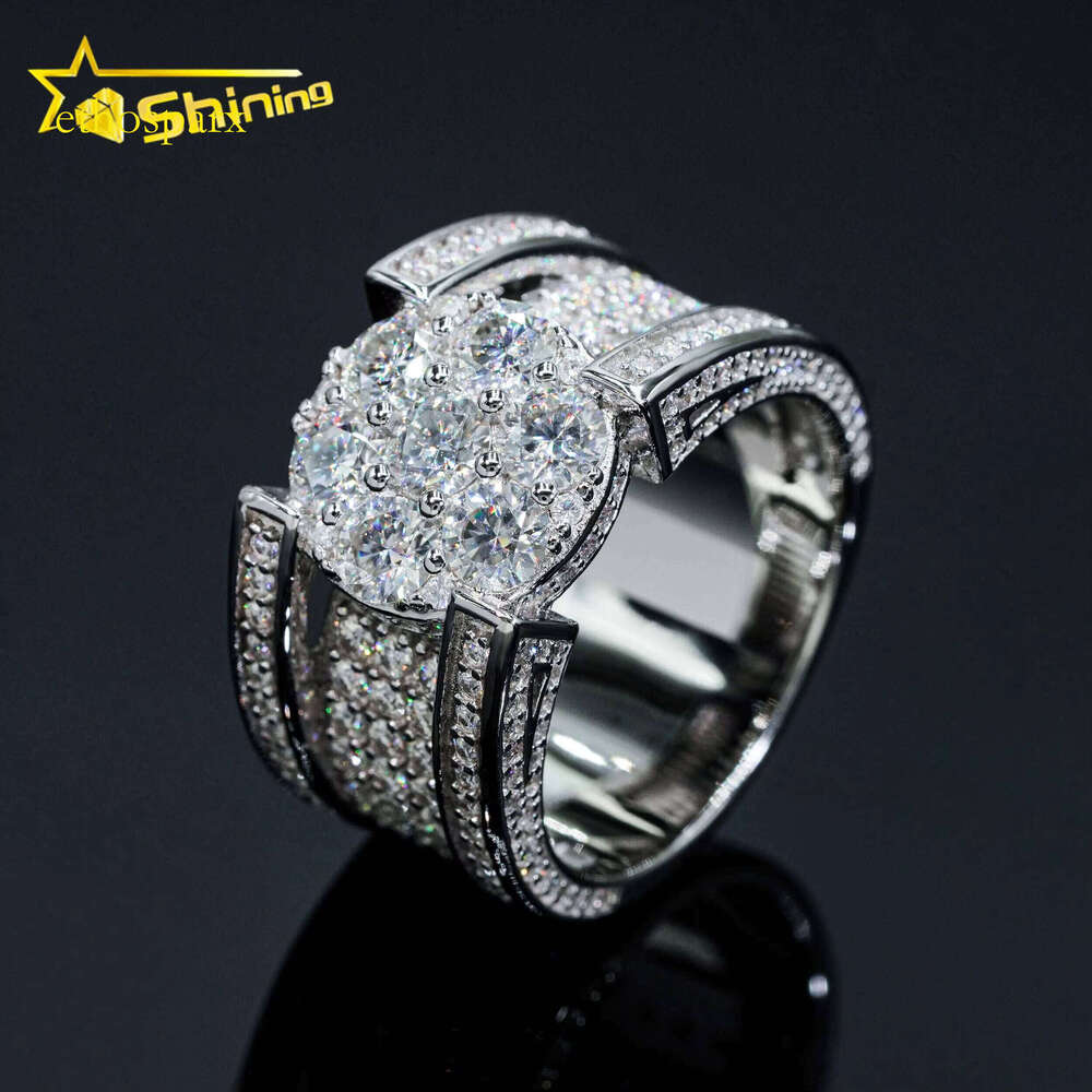 Jewelry Hip Hop Iced Out Pass Tester Dia Ring Moissanite Men