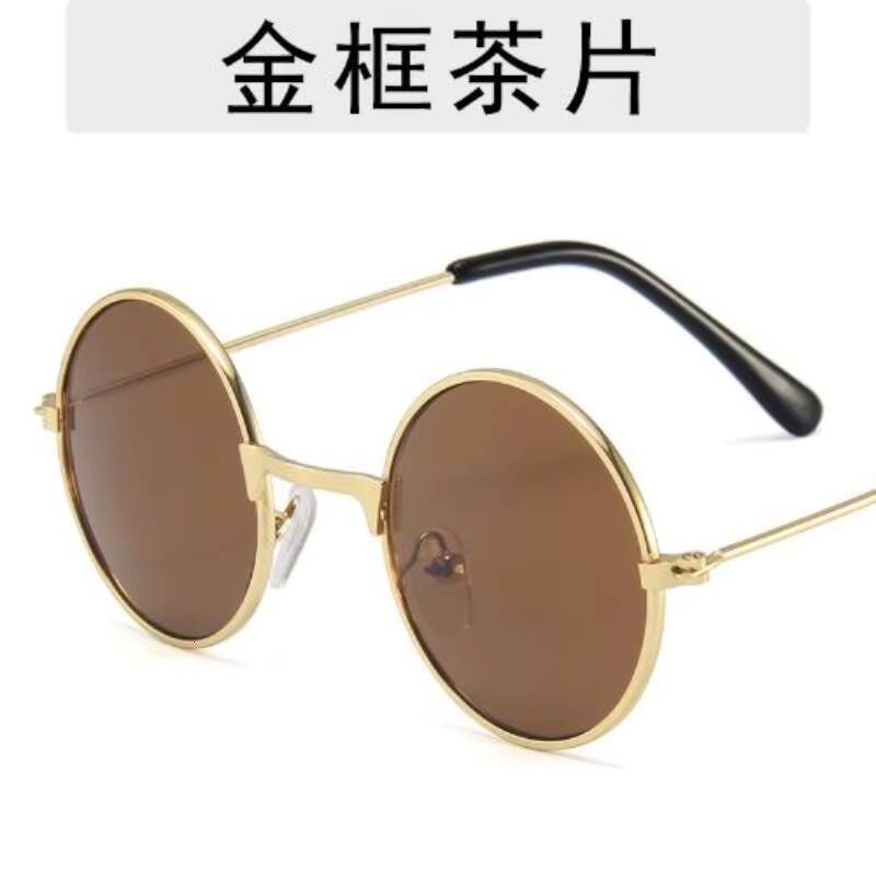 Retro Vintage Round Polarized Sunglasses Kids Brand Sun Glasses Alloy Metal Frame Black Lens Eyewear Driving UV400 ddmyshoesvip Z260305