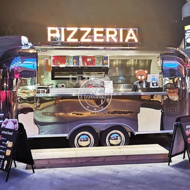 Mobile Food Trailer Fully Equipped Kitchen Food Trailer Pizza Truck for Sale Street Food Cart