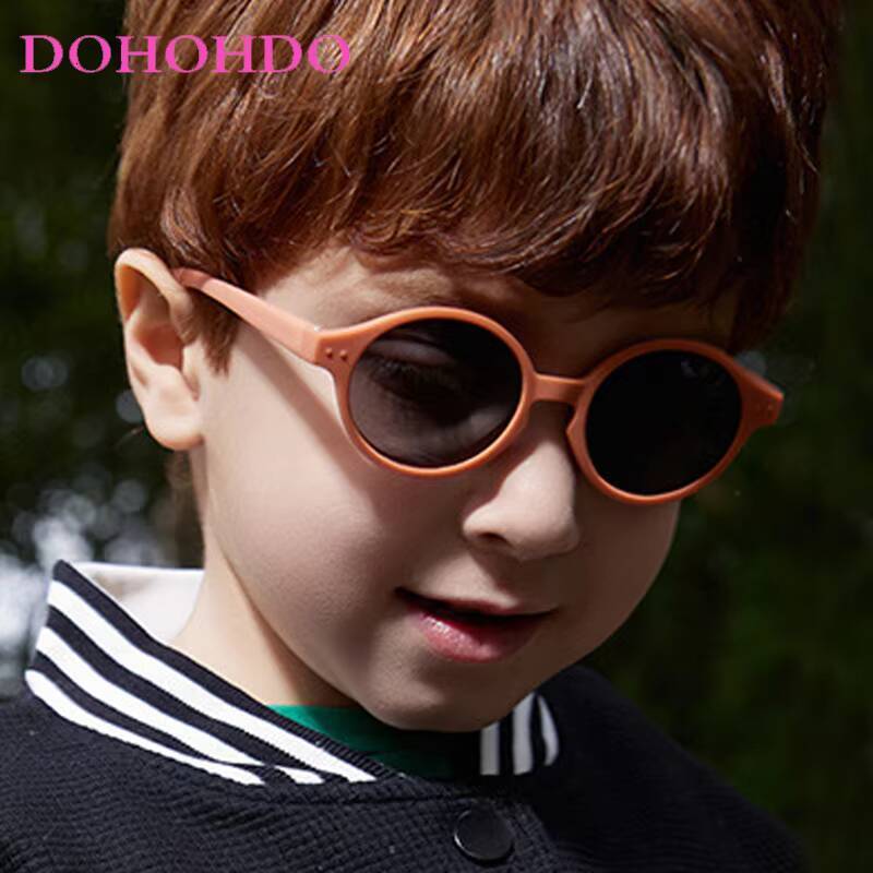 0-3 Years Kids Fashion Babys Oval Flexible UV400 Polarized Girls Boys TAC Silicone Sunglasses With Strap Neck Cord ddmyshoesvip Z260305