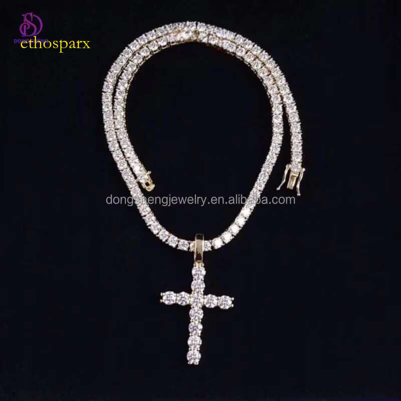High quality competitive silica cross pendant chilled round brilliant