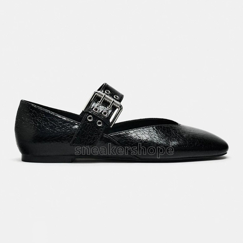 ballet flats heels designer loafers womens mary jane shoes summer buckle strap sandals dress shoes ballerina flats mules non-slip walking shoe size 35