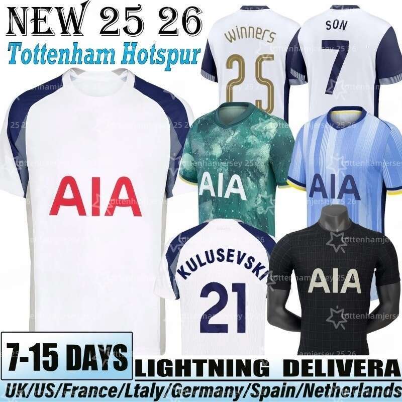25 26 Tottenhames Hotspures KULUSEVSKI Soccer Jerseys SON MADDISON kits RICHARLISON ROMERO VAN DE VEN BISSOUMA fans player 24 25 26 football shirt equipments