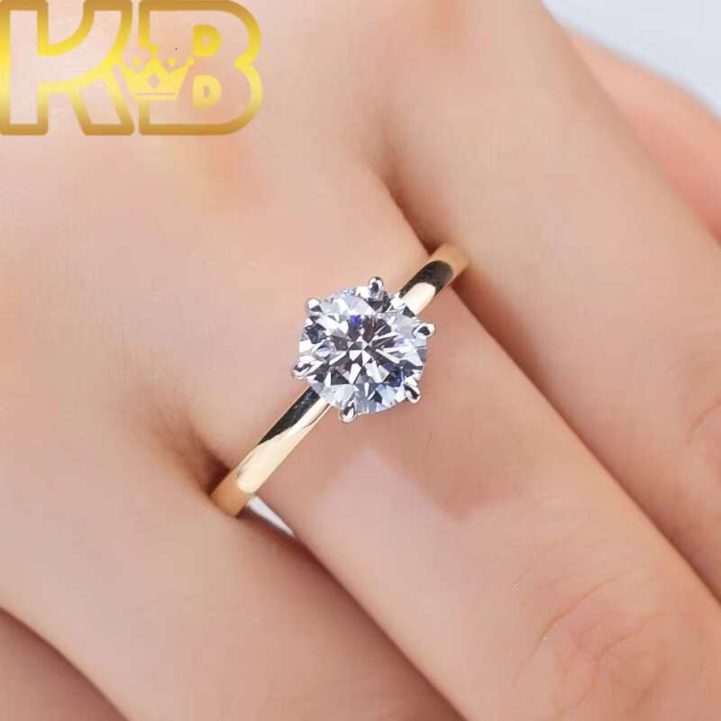 Iced Out Lab Grown Diamond Engagement Wedding 925 Sterling Silver Fashion Women Ring Wedding Fine Jewelry