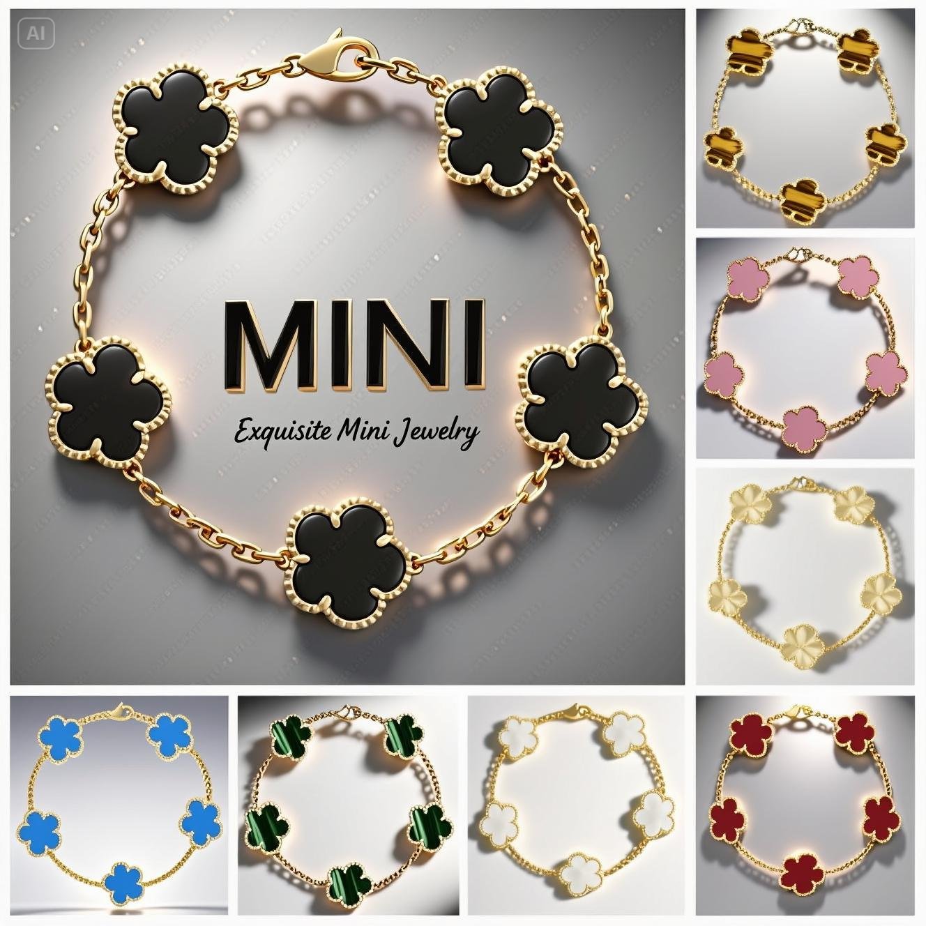 bracelet luxe classic bracelet designer for women clover bracelet sport mini flower 18K Gold Plated 9mm charm bracelet mother of pearl jewelry woman bracelrt gifts