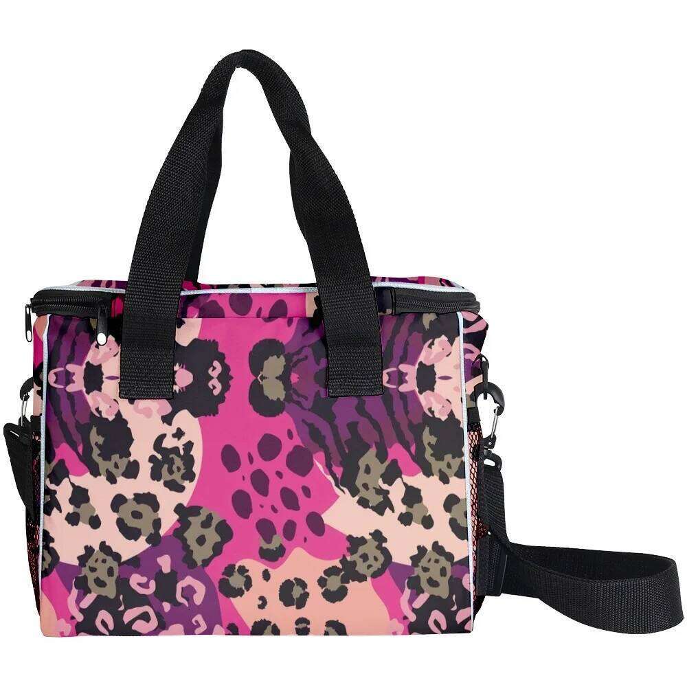 Hip Hop Novelty picnic Crossbody Art Fragmented flowers More Big Lunch Bag 3D Print Thermal insulation Food Handbags Ice Bags