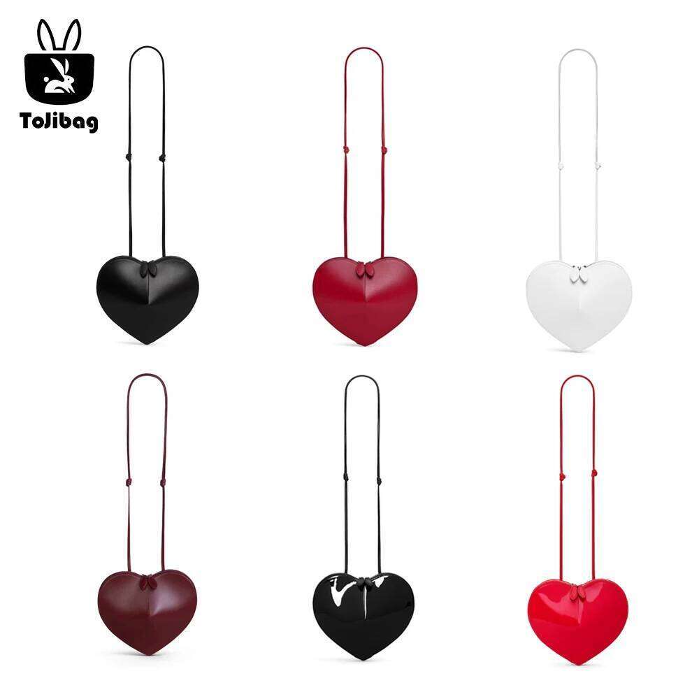 2025 Multicolor Heart Shaped Women Love Bags Fashion Niche Design Single Shoulder High Quality Leather Crossbody Bag