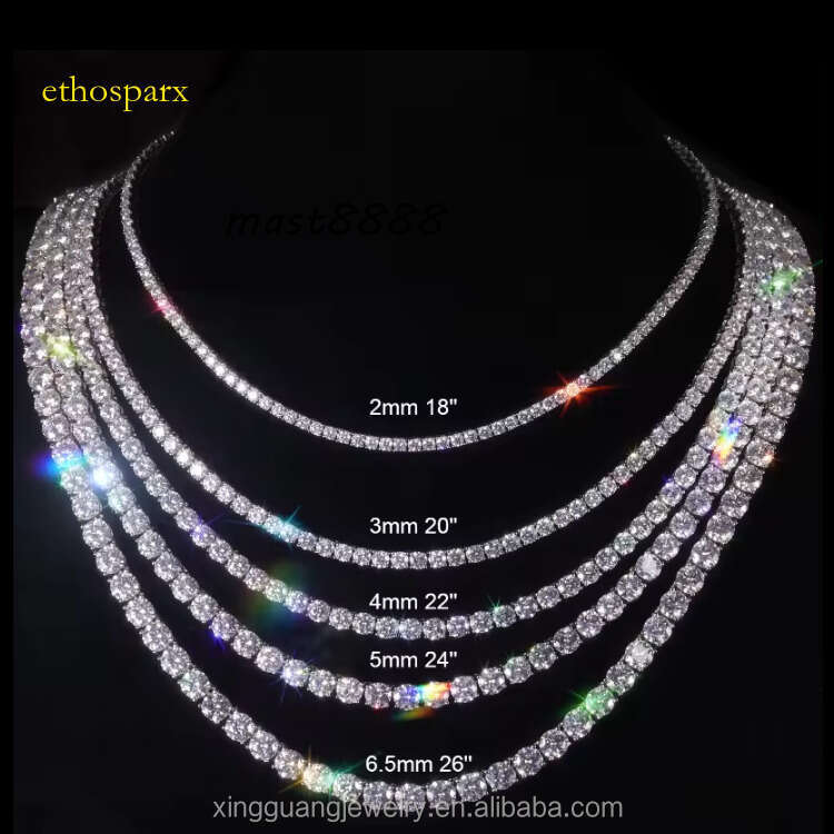 Factory Price Dia Chain Necklace Bracelet S Sier Vvs Moissanite Tennis Link Fine Jewelry for Men Women