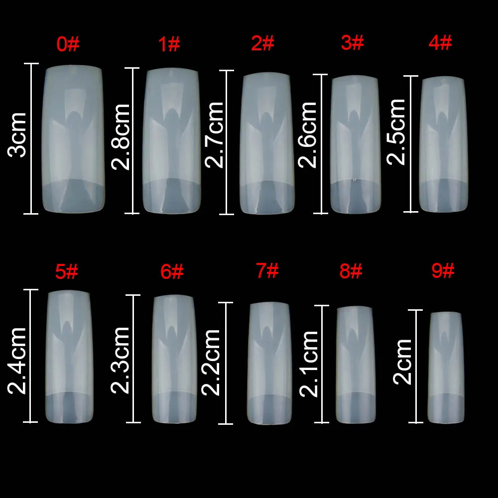 Nail Capsules 500pcs/Box Artificial Nail Tips Full Cover Nails Tips Acrylic Transparent Nail Capsules French Manicure False Nail 250701