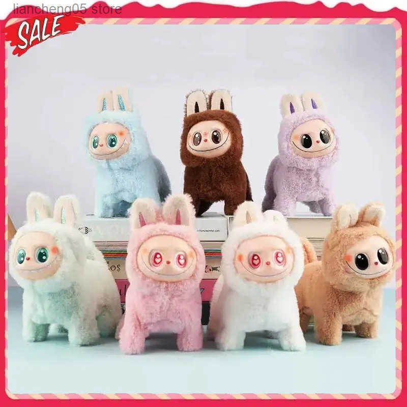 For Lafufu Mount Electric Labubu Dog Cartoon Silicone Face Glowing Running Singing Children Birthday Gift Lafufu Doll Toy L250701