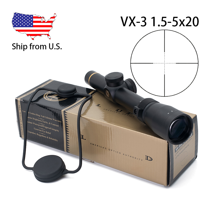 LP VX-3i 1.5-5x20 Long Range Riflescope Mil-dot Parallax Optics Hunting Scope Fully Multi Coated Sight Magnification Adjustment