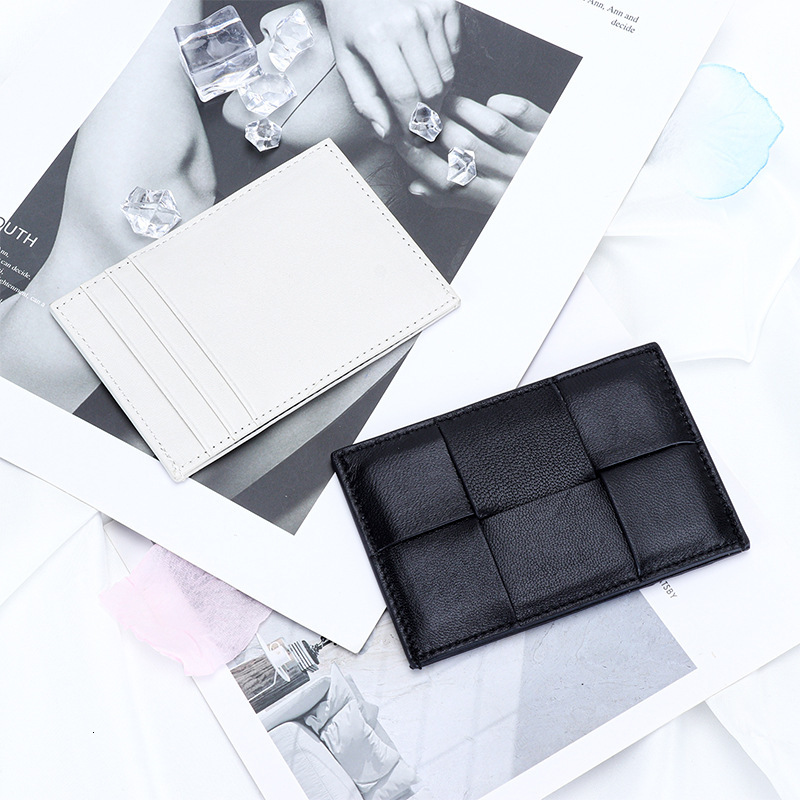Small Luxury Wallet Card Sheepskin Holder Women 2025 New Designer Wallet Compact Ultra-thin Coin Purse Ins Niche Design Genuine Leather Woven Card Cas