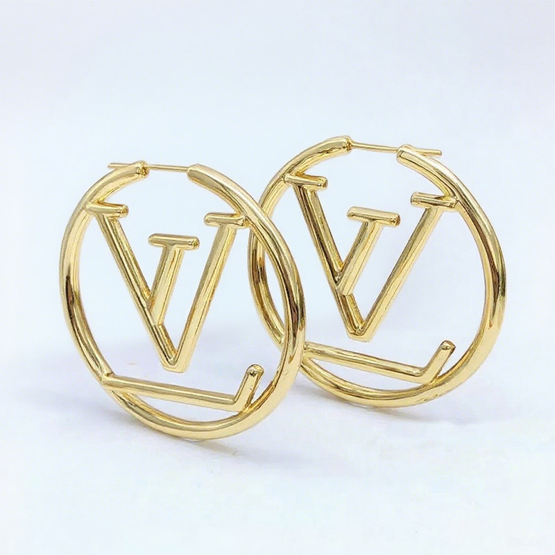 Earrings Designer For Women 18k Gold Plated High Quality Luxury Jewelry Gold Hoop Earring With Box 4CM Woman Jewelry Valentine's Day Gift