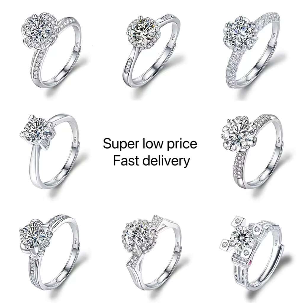 Factory Cheap Ring Moissanite Ring 1 Ct Wedding Ring Jewelry for Women