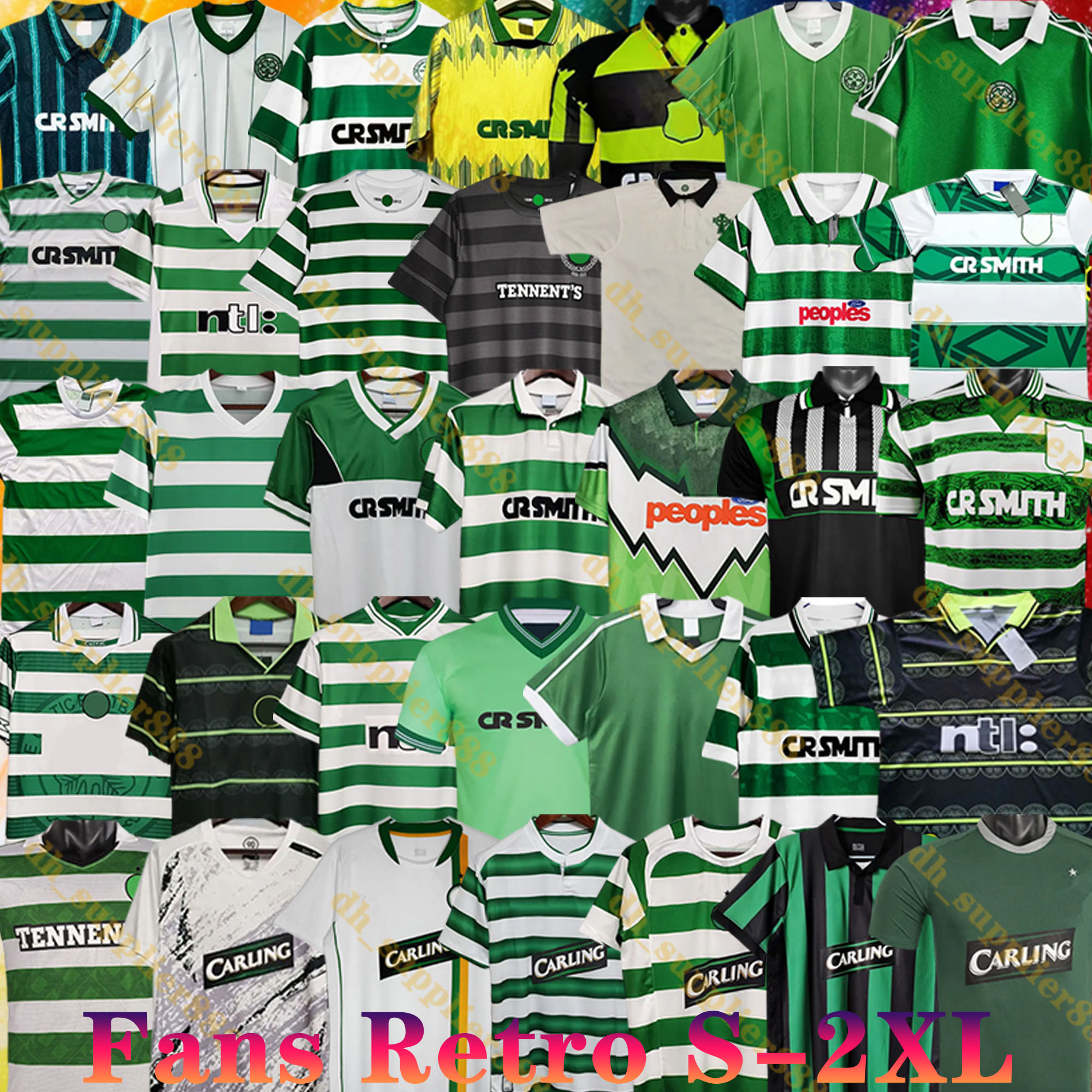 78 80 84 86 92 Retro CeltsS Soccer Jersey 96 97 07 12 13 LARSSON SUTTON NAKAMURA KEANE adult Classic Vintage football shirt 1991 1994 2005 2006 DALGLISH celticfc jerseys