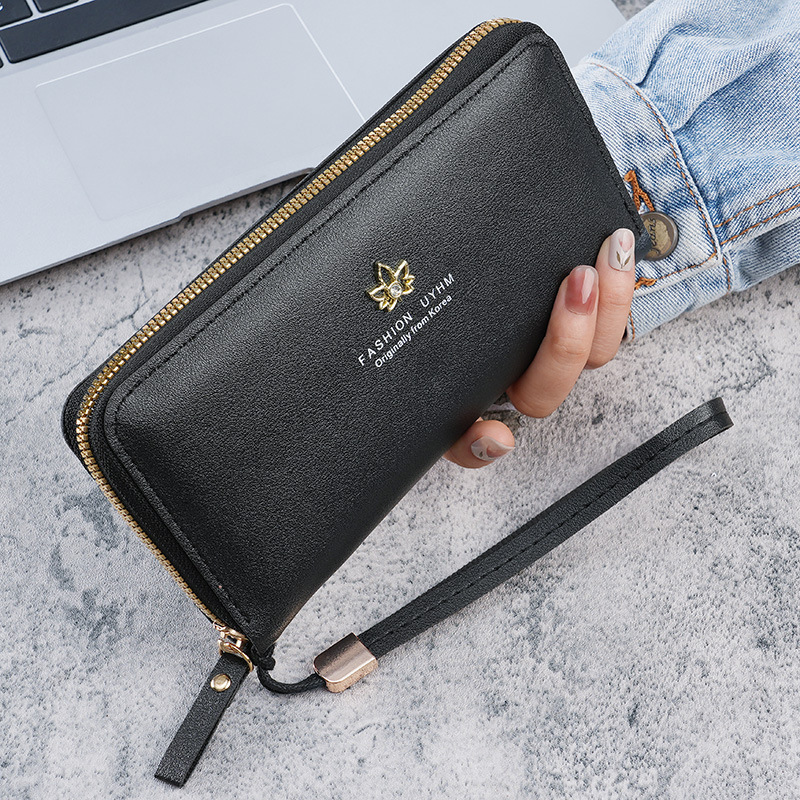 Women's New Designer Wallet Luxury Wallet Wallet Zipper Long Korean Phone Bag Large Capacity Fashion Mom Coin Purse