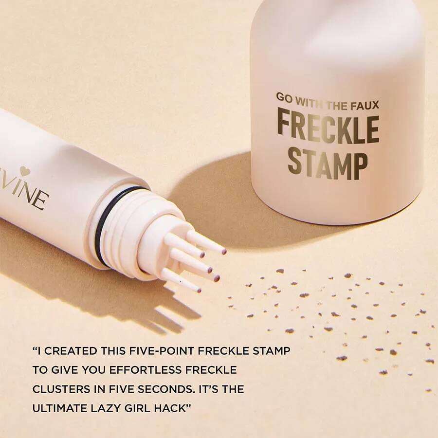 5-Point Freckle Stamp Pen Natural-Looking Waterproof Liquid Freckles Quick-Dry Effortless Air Cushion Tip Dot Spot Application X25070