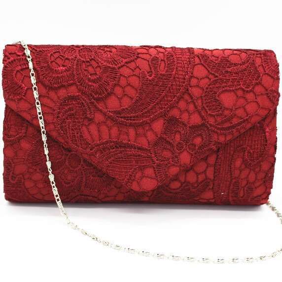 Lace Envelope Fashion Evening Clutch Shoulder Bag