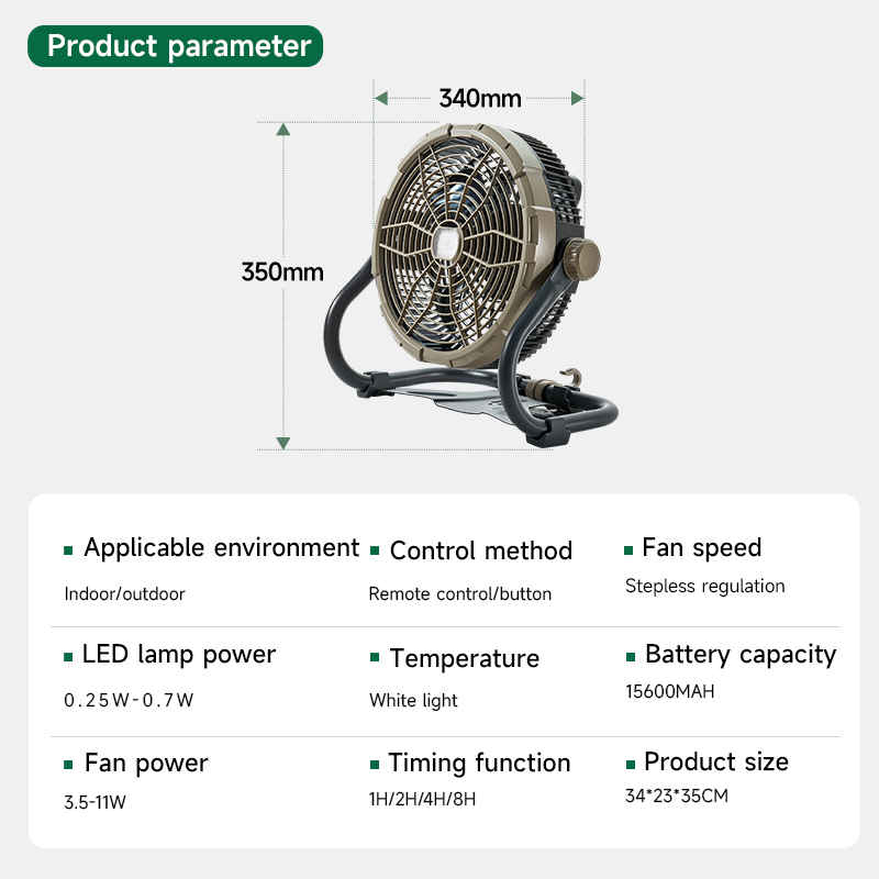 Mosquito Repelling Portable Charger w/Fan Function for Outdoors Durable Waterproof Design