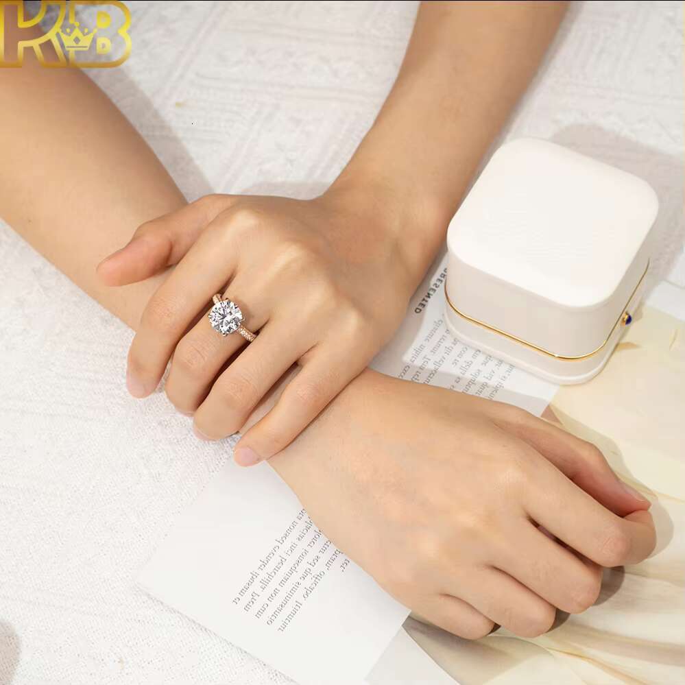 Lab Grown Diamond Engagement Ring Round Cut IGI Certified VVS Clarity D Color Luxury Jewelry for Wedding Anniversary Gifts