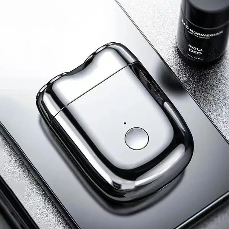 Mini Portable Electric Shave Razor Beard Trimmer Shaver Double Head Mens Beard Razor IPX7 Waterproof Use Pocket Razor 250701