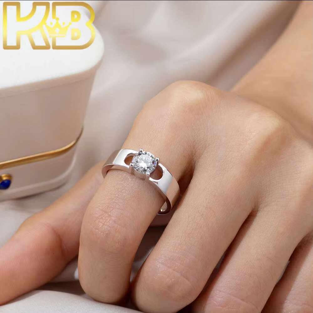 IGI Certified HPHT CVD Lab Grown Round Cut Diamond 1 Carats 925 Silver Jewelry Engagement Wedding Ring for Women