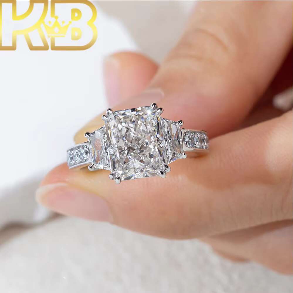 Customizable Lab Grown Diamond Halo Ring Silver 925 HPHT Synthetic Diamond Bridal Set Luxury Wedding Band With IGI Certificate