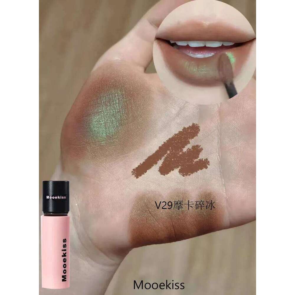 Mooekiss Veet Lipd Matte Green Shimmer Lipstick Long-lasting Non-stick Cup Clay Chesut Color Lip Makeup