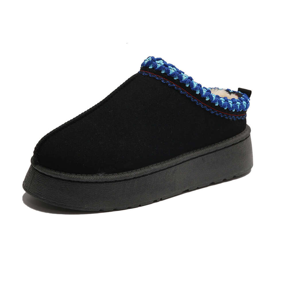 New Women's Snow Ethnic Style Short Free shipping Boots Autumn Winter Warm Non-Slip Cotton Shoes Slip-On Waterproof Leather and Fur Integrated