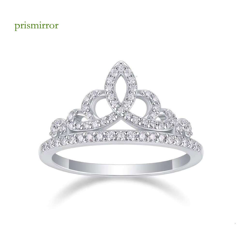 All chilled classic crown premium passed the testing instrument, pure silver silica ring fot for women