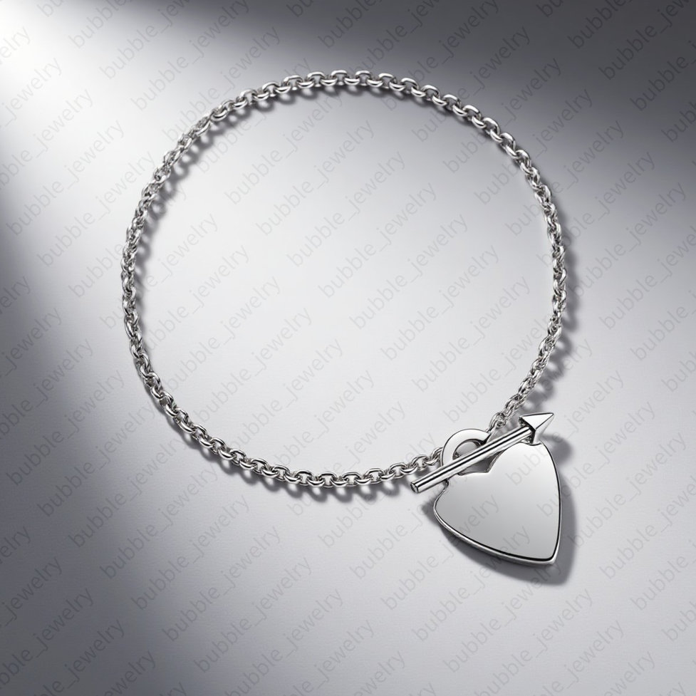 jewelry bracelets gothic sterling silver 925 double heart charm key arrow bracelet charms womens bracelete Z260313