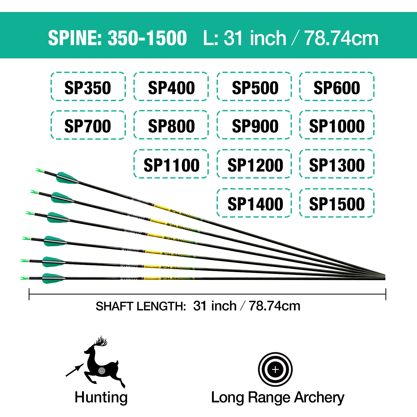 NEW ARRIVAL Carbon 31inch Hunting Arrows without Arrowheads Archery Targeting Arrows 4.2mm Practice Arrows for Recurve Bow & Compound Bow Spine 350-15