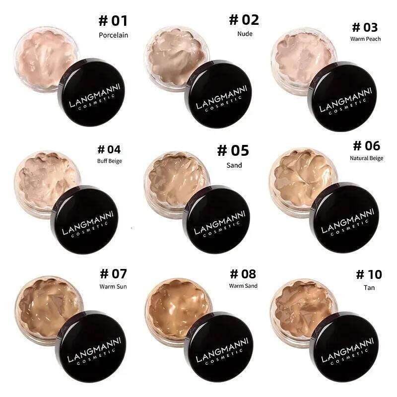 Long Lasting Full Cover Liquid Face Foundation Waterproof Makeup Base for Dark Circles & Acne Contour Cream Concealer X250701